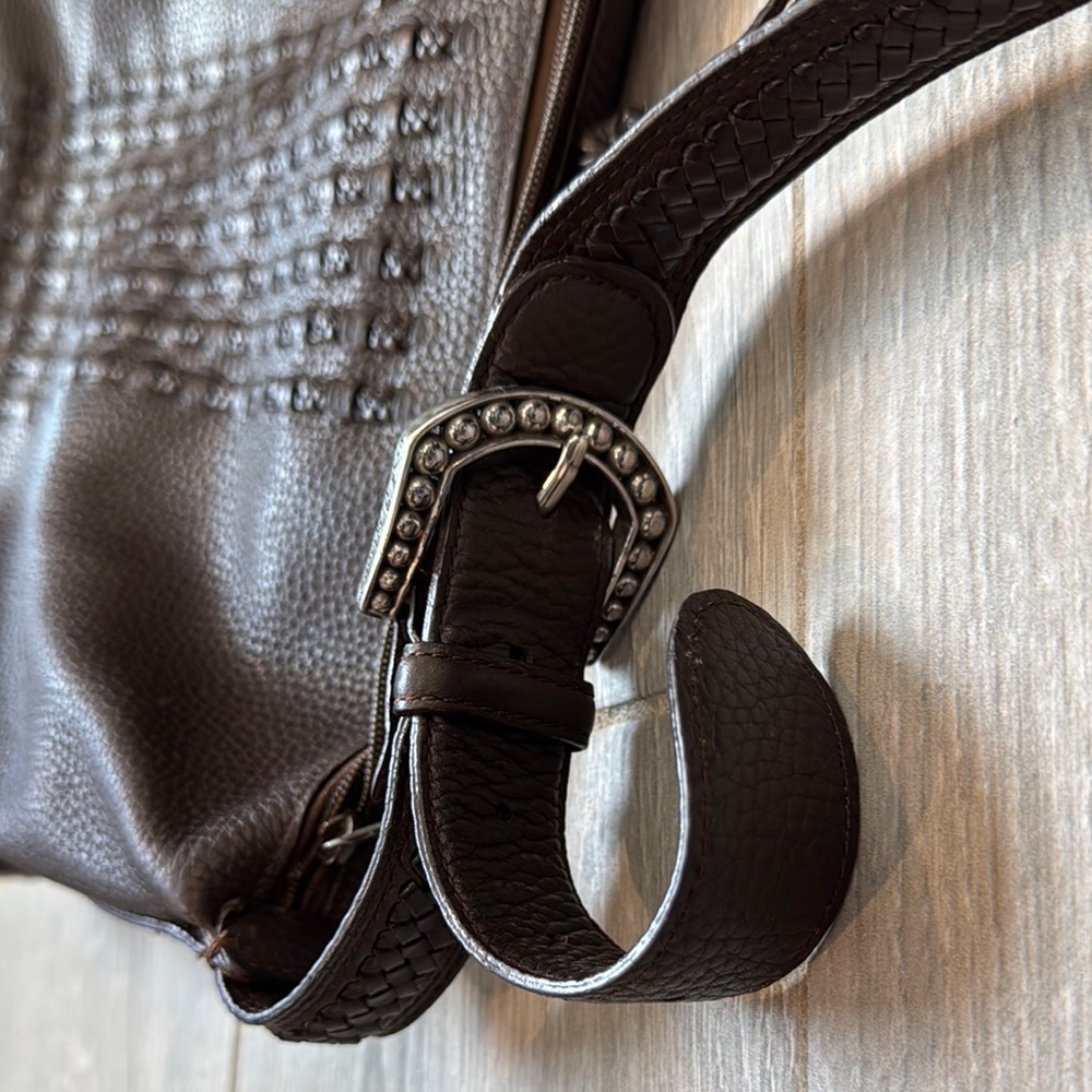 Brighton Dark Brown Leather Shoulder Bag - Picture 6 of 9